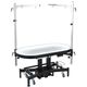Blovi Comfort Lumix Electric Black Grooming Table 119,5x61cm - solidny stół groomerski z podświetlanym blatem, podnośnikiem elektrycznym i 2 wysięgnikami