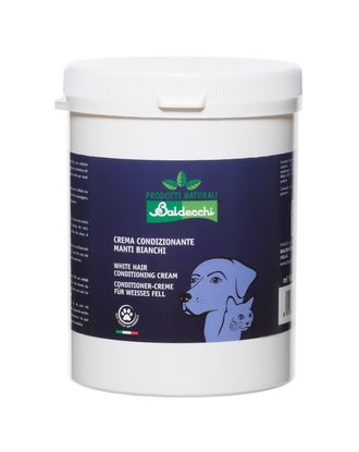 Baldecchi White Hair Conditioning Cream - maska kondycjonująca do białej sierści, z lanoliną i proteinami, koncentrat - 1L