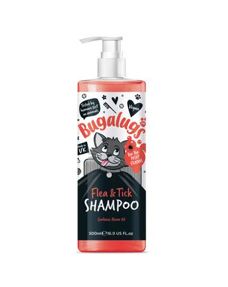 Bugalugs Flea & Tick Cat Shampoo - szampon przeciw pchłom i kleszczom dla kota, z olejkiem Neem - 500ml