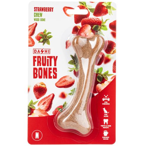 Dashi Fruity Bone Strawberry - gryzak dla psa, z aromatem truskawkowym