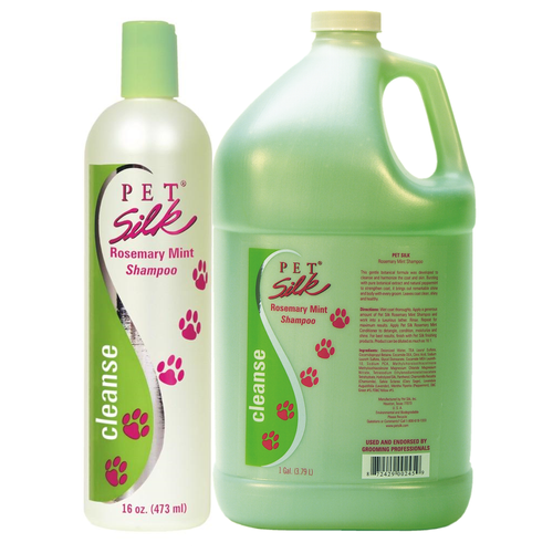 Pet Silk Rosemary Mint Shampoo - odżywczy szampon witalizujący z miętą pieprzową do każdego typu sierści, koncentrat 1:16