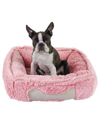 Blovi Bed Fluffy Bone Pink - mięciutkie, puszyste i relaksacyjne legowisko dla psa, pudrowy róż