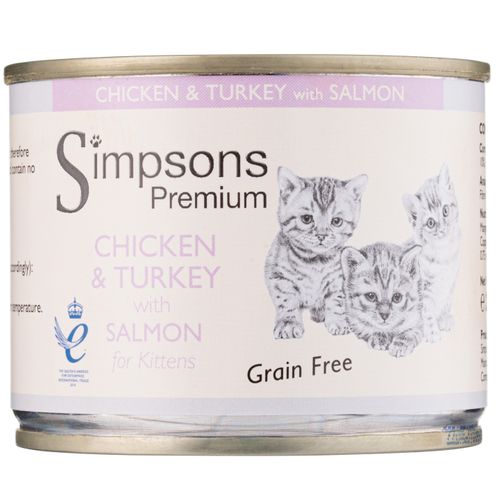 Simpsons Premium Kitten Chicken & Turkey with Salmon- bezzbożowa karma dla kociąt, kurczak, indyk i łosoś