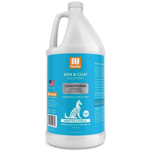 Nootie Sweet Pea & Vanilla Conditioner 3,8l - nawilżająca odżywka do sierści, z aloesem i płatkami owsianymi, o zapachu słodkiego groszku i wanilii, koncentrat 1:16