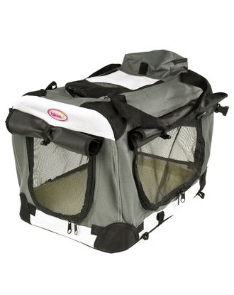 Blovi Dog Soft Crate - wysokiej jakości, materiałowy transporter dla zwierząt, szary