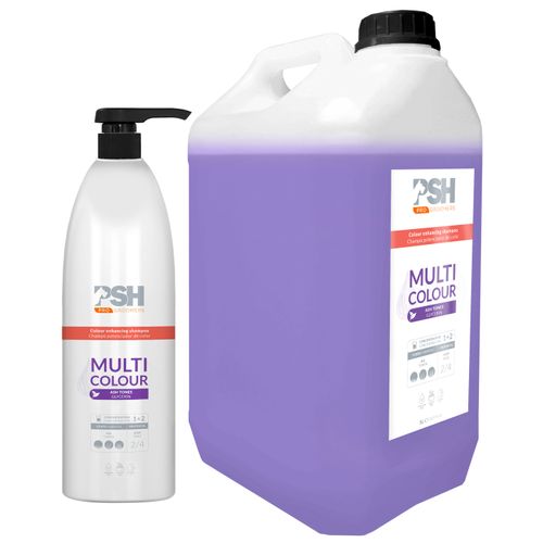 PSH Pro Multi Colour Shampoo - szampon intensyfikujący kolor sierści psa i kota, eliminuje żółte przebarwienia, koncentrat 1:2