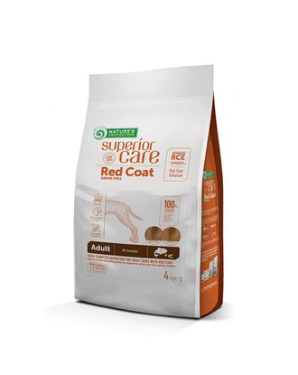Nature’s Protection Superior Care Red Coat Adult All Breeds Salmon - karma dla rudych psów wszystkich ras, z łososiem i krylem - 4kg