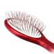 Blovi Red Wood Pin Brush - Large, Soft with 22mm Metal pins, for Medium and Long-haired Coats