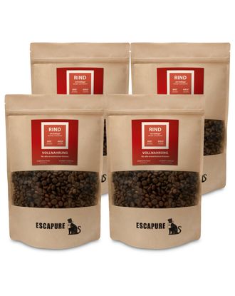Escapure Trockenfutter Rind mit Geflügel - pełnoporcjowa sucha karma dla dorosłych kotów, wołowina z drobiem - 4x 600g