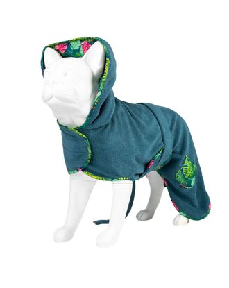 Max&Molly Dog Bathrobe Tropical - szlafrok dla psa, miękki i chłonny, wzór tropikalny