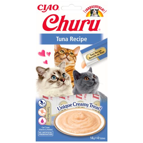 Inaba Creamy Churu Treat 4x14g - kremowy przysmak dla kota z tuńczykiem