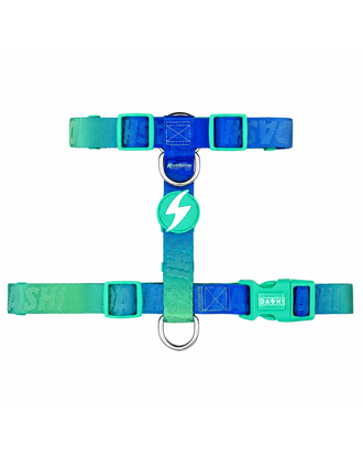 Dashi Lumix Borealis Back Harness - regulowane szelki guard dla psa, niebiesko-zielone