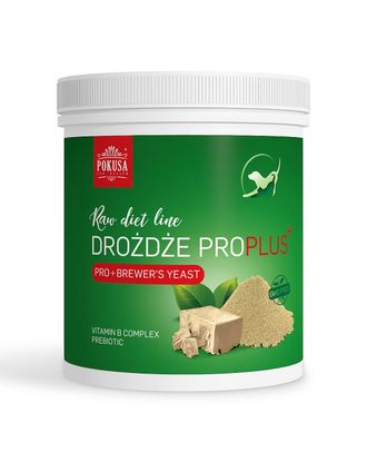 Pokusa Raw Diet Brewer's Yeast Pro Plus - browarnicze drożdże dla psa i kota wzbogacone prebiotykami, wzmacniają odporność, układ trawienny