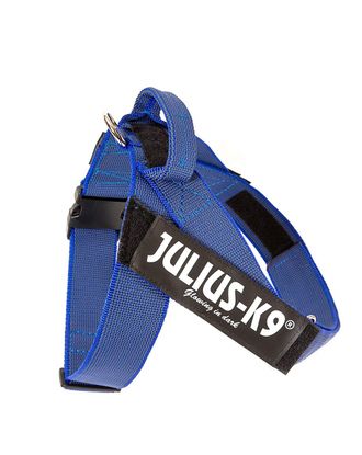 Julius-K9 IDC Color&Gray Belt Harness Blue - szelki pasowe, uprząż dla psa, niebieska