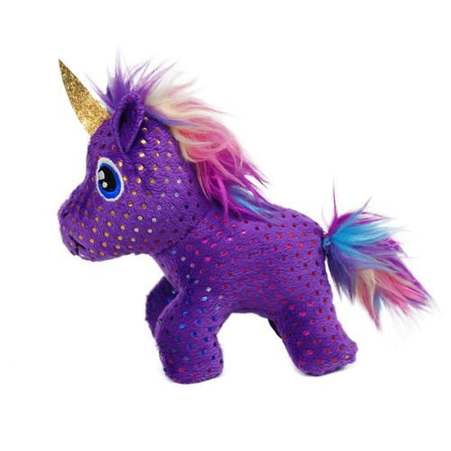 KONG Buzzy Enchanted Unicorn - ruchoma zabawka dla kota, szeleszczący jednorożec z kocimiętką