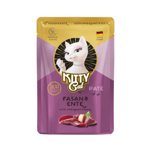 Kitty Cat Pheasant & Duck Pate 85g - bezzbożowa mokra karma dla kota, pasztet z bażantem i kaczką