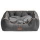 Biglo Velur Love Lux Dark Grey - Velour Bed For Dogs & Cats, With Decorative Trim