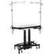 Blovi Comfort Lumix Electric Black Grooming Table 119,5x61cm - solidny stół groomerski z podświetlanym blatem, podnośnikiem elektrycznym i 2 wysięgnikami