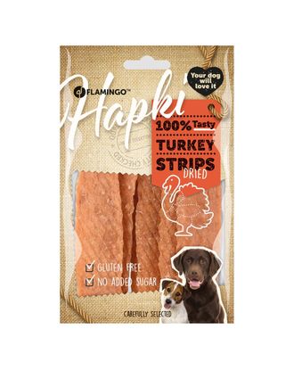 Flamingo Hapki Turkey Stripes 85g - przysmaki dla psa, suszone paski indyka