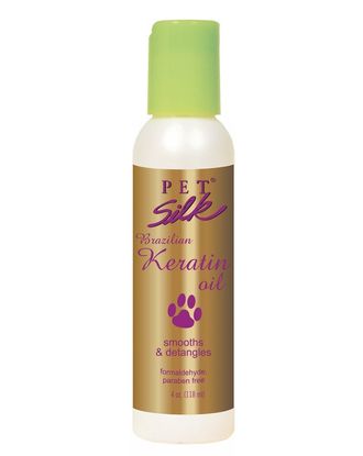 Pet Silk Brazilian Keratin Oil 118ml - nawilżający i wygładzający olejek z keratyną, do szaty przesuszonej psa i kota