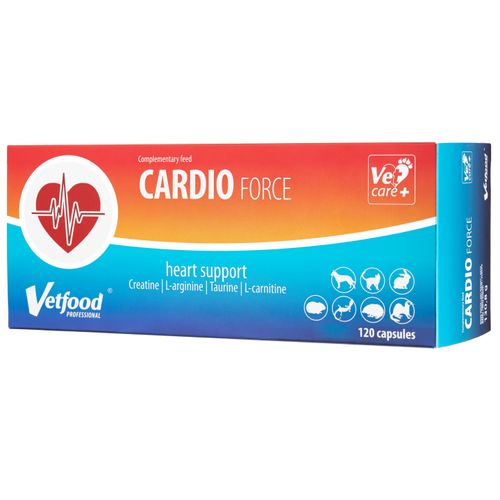 Vetfood Cardioforce - preparat wspomagający prawidłowe funkcjonowanie pracy serca, dla psa, kota, fretek i szczurów