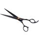 Jargem Black Straight Scissors 7,5" - Coated Grooming Shears