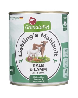 GranataPet Veal & Lamb - bezzbożowa mokra karma dla psa, cielęcina i jagnięcina - 800g