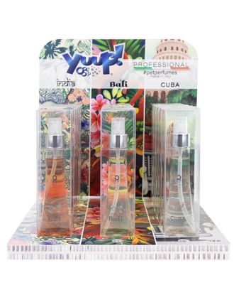 Yuup! Exotic Perfumes 15x100ml - zestaw piętnastu perfum, z ekspozytorem do dalszej odsprzedaży, 3 zapachy