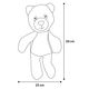 Flamingo Drala Bear Grey 29cm - pluszowy miś dla psa, z piszczałką, szary