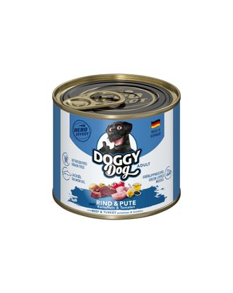 Doggy Dog Beef & Turkey - bezzbożowa mokra karma dla psa, z wołowiną i indykiem - 200g