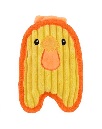 Outward Hound Durablez Chicky 16cm - piszcząca zabawka dla psa, bez wypełnienia, żółty kurczaczek