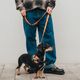 Julius-K9 MoreColor Leash Pixeljuice 120cm - smycz taśmowa dla psa, neoprenowy uchwyt, pomarańczowe piksele