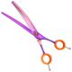 P&W ButterFly Curved Thinning Scissors 7,5" - degażówki groomerskie gięte, 58 ząbków z mikroszlifem