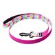Julius-K9 MoreColor Leash Retro 120cm - smycz taśmowa dla psa, neoprenowy uchwyt, w kolorowe trójkąty