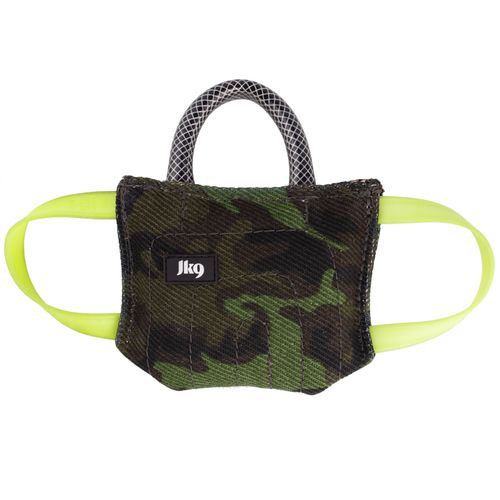 Julius-K9 Cotton Bitepad - mocny bawełniany szarpak dla psa, z trzema uchwytami, wzór moro