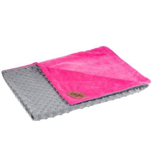 Biglo Minky Blanket Pink - miękki, polarowy kocyk dla psa i kota, różowy