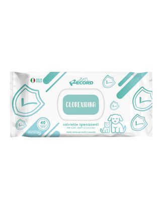 Record Salviette Clorexidina - chusteczki z chlorheksydyną dla psa i kota - 40szt.