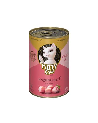 Kitty Cat Rabbit Pate - bezzbożowa mokra karma, pasztet dla kota, z królikiem - 400g