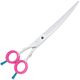 P&W Oceane Titanium Lefty Curved Scissors - profesjonalne nożyczki groomerskie dla osób leworęcznych, gięte