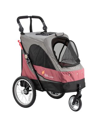 Show Tech Petstro 3-Wheel Buggy Grey/Pink - wózek dla psa, kota, spacerówka, do 30kg