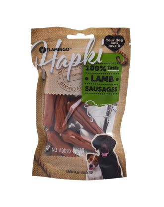 Flamingo Hapki Lamb Sasuages 85g - kiełbaski dla psa, z jagnięciną 