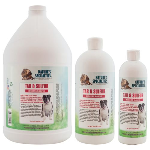 Nature's Specialties Tar & Sulfur Shampoo - leczniczy szampon dla psa i kota, koncentrat 1:6