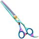 Geib Gold Rainbow Kiss Thinner 6,5" - wysokiej jakości degażówki groomerskie z tęczowym wykończeniem, 42 ząbki