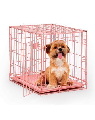 MidWest iCrate Fashion Pink rozmiar S, 61x46x48cm, różowa, jednodrzwiowa, klatka dla psa.