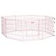 MidWest Life Stages Pink Exercise Pen - Pink Playpen for Puppies & Small Dogs, Panel 61x61cm