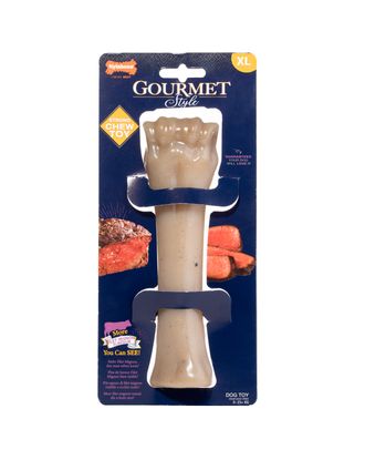 Nylabone Gourmet Knuckle Bone XL - wytrzymały gryzak dla bardzo dużego psa, o aromacie polędwicy wołowej