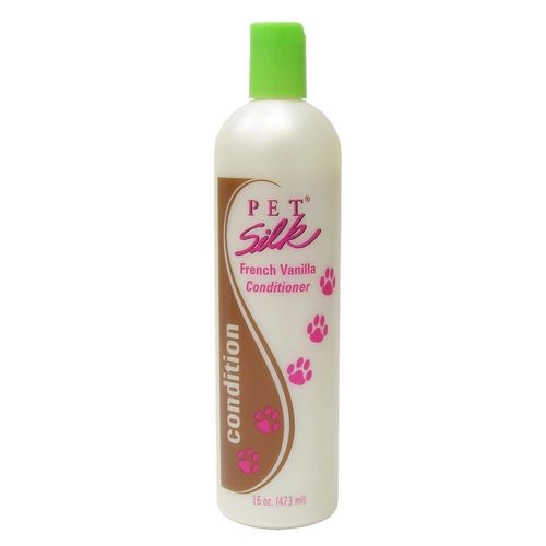 Pet Silk French Vanilla Conditioner 473ml - nawilżająca odżywka do skóry wrażliwej psa i kota, o zapachu wanilii, koncentrat 1:16