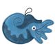 Kiwi Walker Leather Toy Nautilus 14cm - zabawka dla psa ze skóry naturalnej, niebieski łodzik