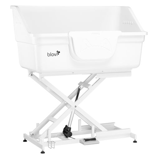 Blovi Fiberglass Dog Bath Tub 155cm - profesjonalna, duża wanna groomerska z włókna szklanego, z podnośnikiem elektrycznym