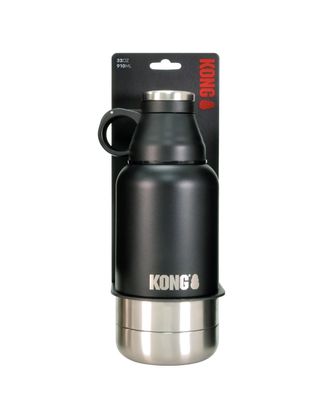 KONG Duo Day Trek - 4-in-1 water bottle for you and your dog, with a cup and 2 bowls